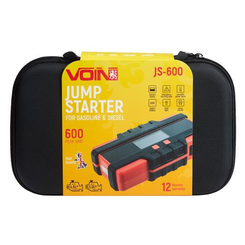 Пуско-зарядное устр-во VOIN JS-600 12000mAh/44,4Wh/12V START-300A/600A/фонарь - Vitol Пуско-зарядное устр-во VOIN JS-600 12000mAh/44,4Wh/12V START-300A/600A/фонарь
