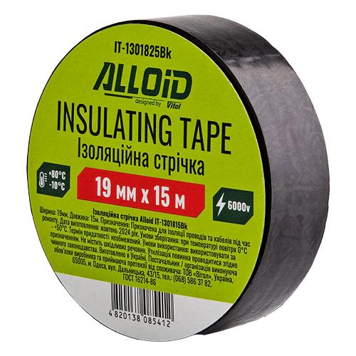 Alloid. Лента изоляционная (черная) 19мм х 15м, 130мкм - Vitol Alloid. Лента изоляционная (черная) 19мм х 15м, 130мкм