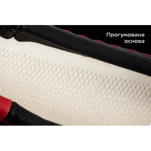 Чехол руля VLOD-L2607 BK/RD M черн-красн/БО/кожа - Vitol Чехол руля VLOD-L2607 BK/RD M черн-красн/БО/кожа