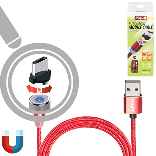   PULSO USB - Micro USB 2,4, 1m, red ( )