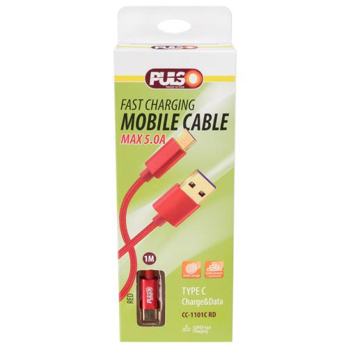   PULSO USB - Type C 5, 1m, red (  / ) (CC-1101C RD)