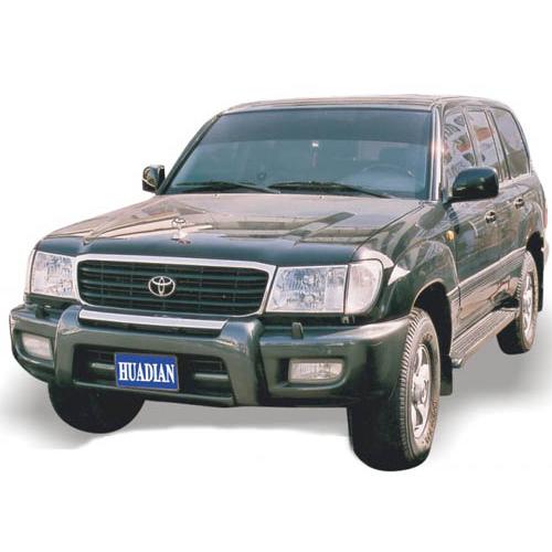 Land Cruiser 100 1998-2003 защита пер.бампера пластик. Toyota Land Cruiser 100 1998-2003 защита переднего бампера пластик.