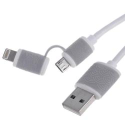  PULSO USB - Micro USB/Apple 1m white () (CP-001W)