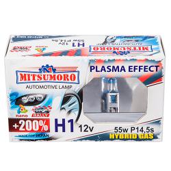Автолампа MITSUMORO Н1 12v 55w P14,5s +200 plasma effect (ближній, дальній, ВТФ)