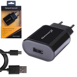   Grand-X CH55BU 5V 2,4A USB Black   i  + cable Micro USB, Cu