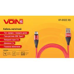    VOIN USB - Type C 3, 2m, red ( / ) (VP-6102C RD)