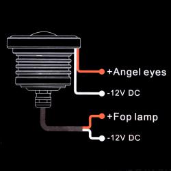 ˳ LED Angel Eves 12V-55W D-76  ii (AG-2510 W)