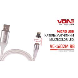   Multicolor LED VOIN USB - Micro USB 3, 2m, (  /  ) (VC-1602M RB)