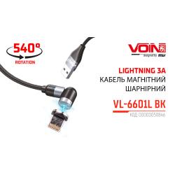    VOIN USB - Lightning 3, 1m, black (  /  ) (VL-6601L BK)
