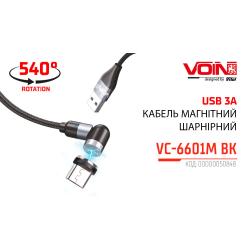   VOIN Multicolor LED USB - Micro USB 3, 1m, black ( / ) (VC-6601M BK)