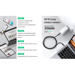 ������ VOIN Type C - Type C 5�/20V, QC4.0/PD 1m, black (������ ������� / �������� �����)