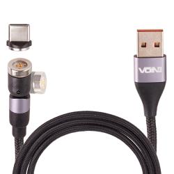 ������ ��������� ��������� VOIN USB - Type C 3�, 1m, black (������ �������/�������� �����)