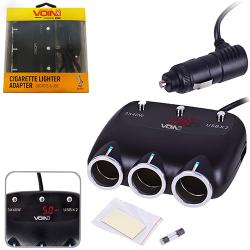 ������������ (����������) ����������� VOIN 3 ������ + 2USB 2400 mA 12/24V SC-3003 ���+���������