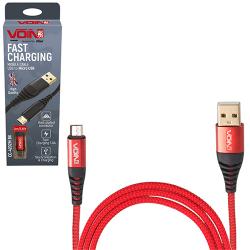   VOIN CC-4202M RD, USB - Micro USB 3, 2m, red ( / ) (CC-4202M RD)