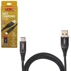   VOIN CC-4201C BK, USB - Type C 3, 1m, black ( / ) (CC-4201C BK)