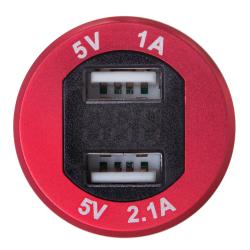    2 USB 5V2.1A  5V1A 12-24V    +  . (54397 USB-12-24V 3.1A RED)