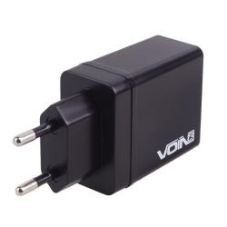    VOIN 30W, 3 USB, QC3.0 (Port 1-5V*3A/9V*2A/12V*1.5A. Port 2/3-5V2.4A) (LC-34830 BK)