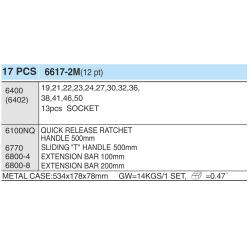    3/4"DR 19-50,12., 17  (6617-2M 12PT) HANS