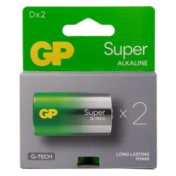  GP SUPER  ALKALINE 1.5V 13A21-SB2 ,  LR20, D