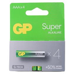  GP SUPER ALKALINE 1.5V 24A21-SB4 , LR03, AAA