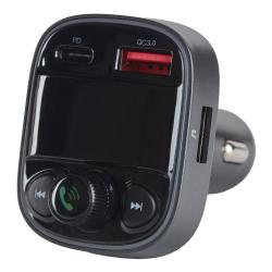  FM, VOIN W-3387, 12-24V 1 USB QC3.0, PD 18W, BT5.0, Hands free, 