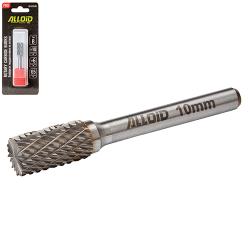 Alloid Pro. Борфреза твердосплавная по металлу, тип B, D-10мм, d-6мм, L-65мм