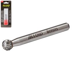 Alloid Pro. Борфреза твердосплавная по металлу, тип D,  D-8мм, d-6мм, L-52мм