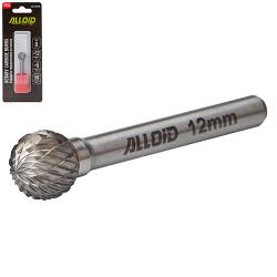 Alloid Pro. Борфреза твердосплавная по металлу, тип D, D-12мм, d-6мм, L-56мм
