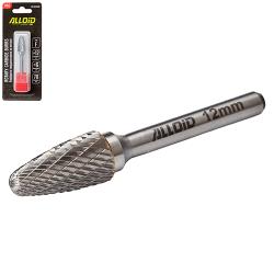 Alloid Pro. Борфреза твердосплавная по металлу, тип F, D-12мм, d-6мм, L-70мм