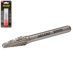 Alloid Pro. Борфреза твердосплавная по металлу, тип L,  D-8мм, d-6мм, L-67мм