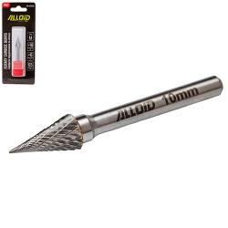 Alloid Pro. Борфреза твердосплавная по металлу, тип M, D-10мм, d-6мм, L-65мм