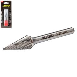 Alloid Pro. Борфреза твердосплавная по металлу, тип M, D-12мм, d-6мм, L-70мм