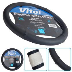 Чехол руля  VLOD-A2699 BK M черн/БО