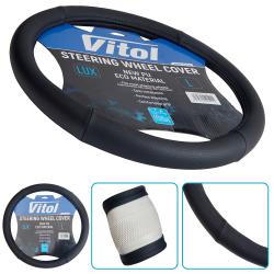 Чехол руля  VLOD-A2699 BK L черн/БО
