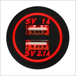    2 USB 5V2.1A  5V1A 12-24V     NEW (10249 USB-12-24V 3,1A RED)