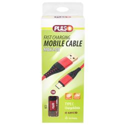   PULSO USB - Type C 3, 1m, red ( / ) (CC-4201C RD)