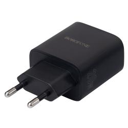 ��������� �������� �������  BOROFONE BA96A Type-C: 20W,  USB-A?18W LED �������, Black