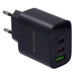 ��������� �������� �������� �������  BOROFONE BA98A USB-C1/C2:30W, USB-A?18W Black