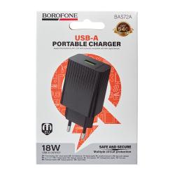 ��������� �������� �������  BOROFONE BAS72A USB-A: 18W (QC/FCP/AFC) Black