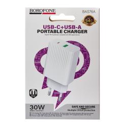 ��������� �������� �������  BOROFONE BAS76A PD30W+QC3.0 White