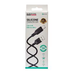 ������ BOROFONE BX113BK, USB - Type-C 3�, 2m, Black (������ �������/�������� �����)