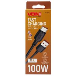 ������ VOIN CC-1201C USB - Type C 100W 1m, Black (������ �������/�������� �����)