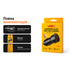 ������������ �������� ������� VOIN 30W, 1USB 10W + 1PD 27W, 12/24V