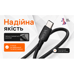 ������ VOIN CC-1201C USB - Type C 100W 1m, Black (������ �������/�������� �����)