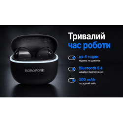 ��������� ��������� TWS BOROFONE FQ11 Black, bluetooth 5.4