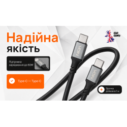 ������ VOIN CC-1702C Type C - Type C 60W 1m, black (������ ������� / �������� �����)