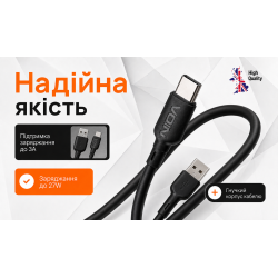 ������  VOIN CC-1501C USB - Type C 3�, 1m, black (������ �������/�������� �����)