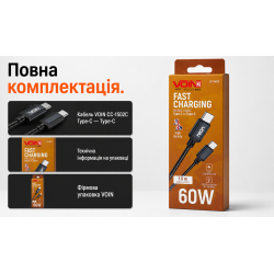 ������ VOIN CC-1502C Type C - Type C 60W 1m, Black (������ �������/�������� �����)