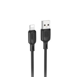 ������ BOROFONE BX113BK, USB - Lightning 2.4�, 1m, Black (������ �������/�������� �����)
