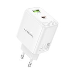 ��������� �������� �������  BOROFONE BN30 USB-C1:25W, USB-A?20W White